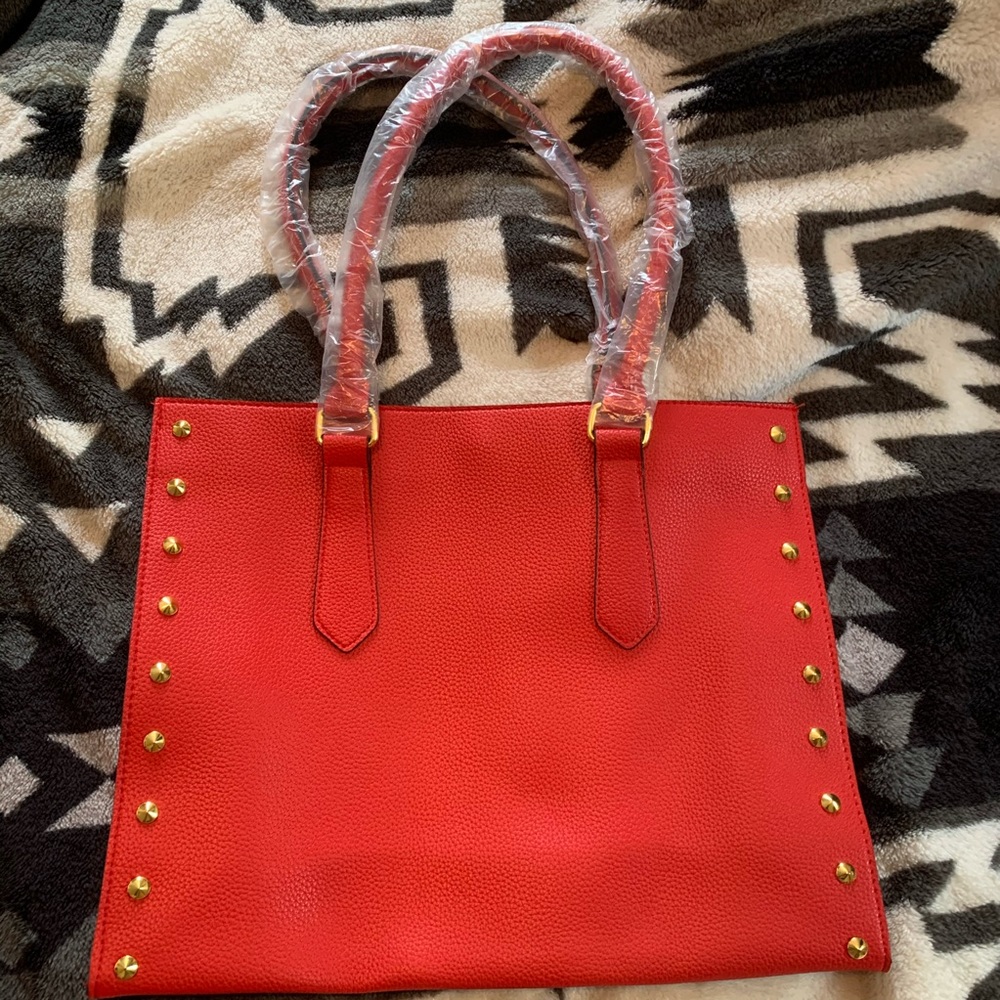 🆕Elizabeth Arden Gold Studded SnapClosure Tote - Picture 3 of 8